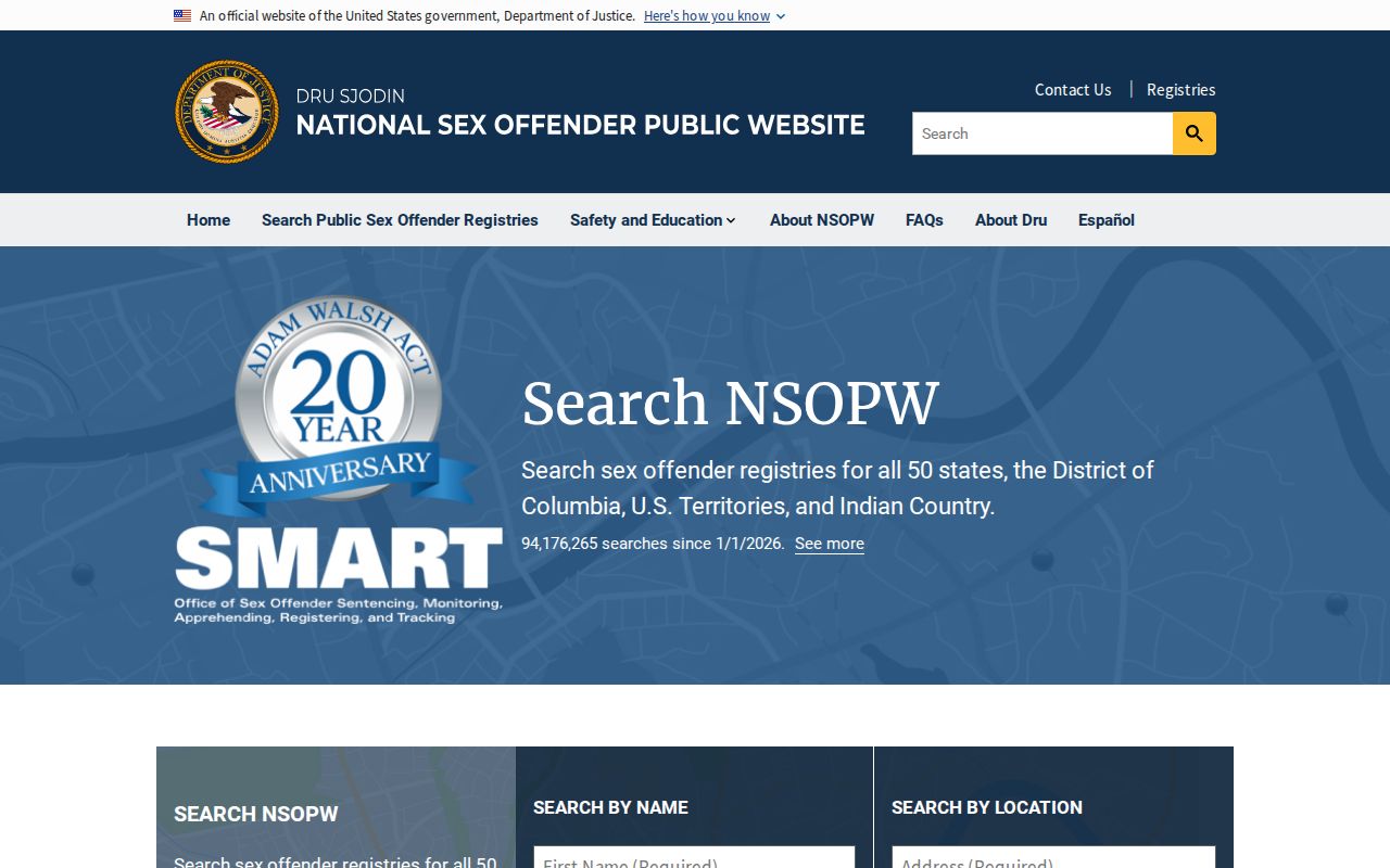 Grays Harbor County sex offender lookup through the national NSOPW search